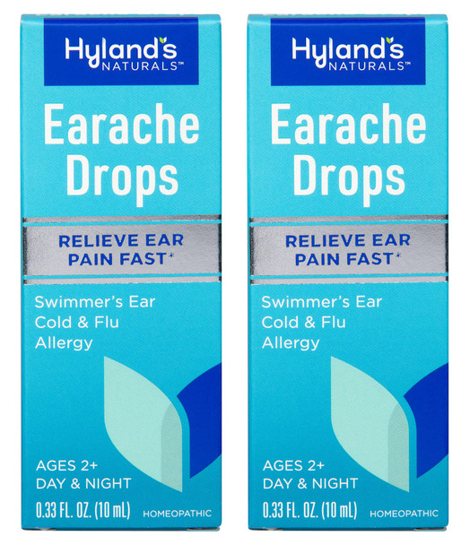 Ear Drops for Swimmers Ear, Hyland's Earache Drops for clogged ears, fast, , (2 pack)