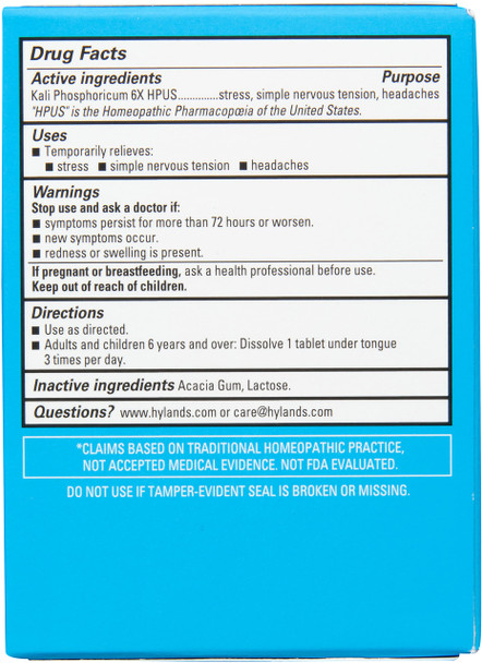 Hyland'S S #6 Kali Phos 6X Cell Salt Tablets, Headaches, And Simple Nervous Tension, 100 Count