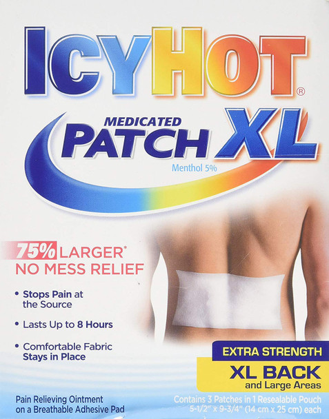 Icy  Medicated Patch XL, Box of 3 Patches - 17141