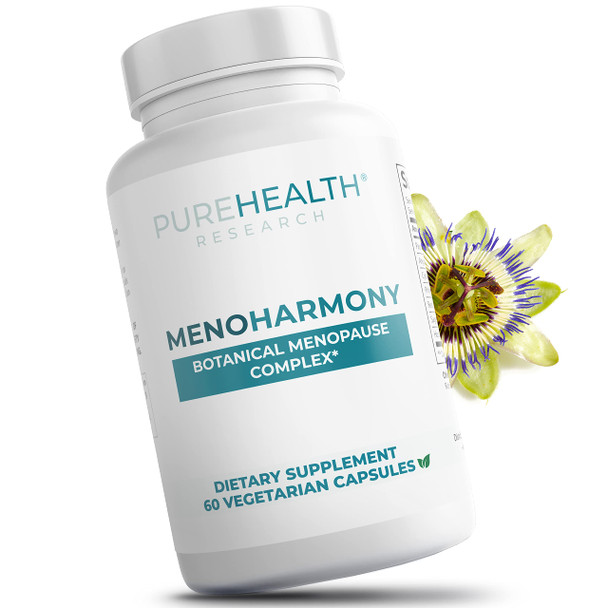 MenoHarmony Menopause Support Supplement for Women Hormone Harmony - Estrogen Pills for  Menopause Relief - Helps Ease  Flashes, Night Sweats, Renews Hormone Balance for Women - for 1 Month