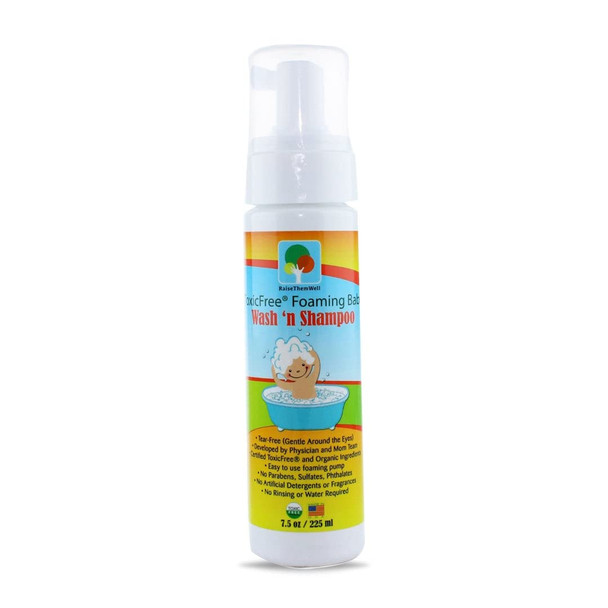 Certified ToxicFree Foaming Baby Wash N Shampoo. Guaranteed to Be 100% Free of Any s, Toxins, or Hormone Disruptors