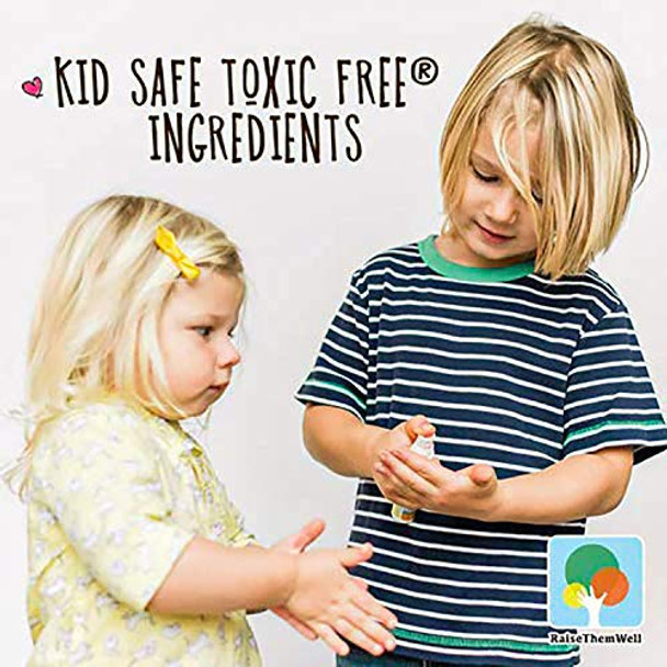 Raise Them Well  Free Kids Hand Sanitizer  ToxicFree Hand Sanitizer Spray for Kids, Hand Sanitizer Travel Size (Pack of 3)