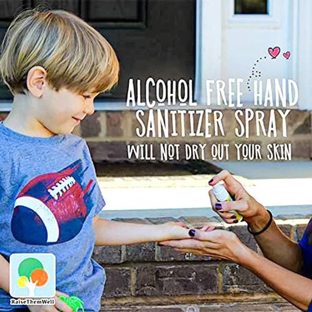 Raise Them Well  Free Kids Hand Sanitizer  ToxicFree Hand Sanitizer Spray for Kids, Hand Sanitizer Travel Size (Pack of 3)