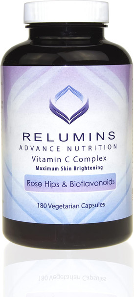 Relumins Advance Vitamin C - MAX Skin Lightening Complex with Rose Hips & Bioflavonoids - Three Month Supply!