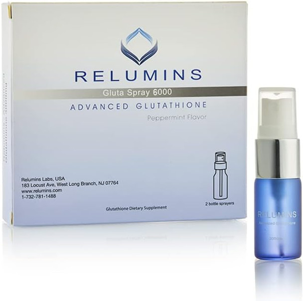 Relumins Highest Dose Sublingual Glutathione Spray - Advanced Formula 6000mg Plus Zinc - Professional Formula for Skin, Brain, and Immune Health