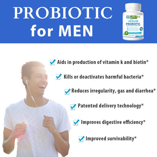 LEAN Nutraceuticals Super Vegan Digestive Enzymes and Probiotics & Prebiotics for Men and Women for Digestive Aid, Bloating and Gas Relief, and Gut Health Support MD Certified