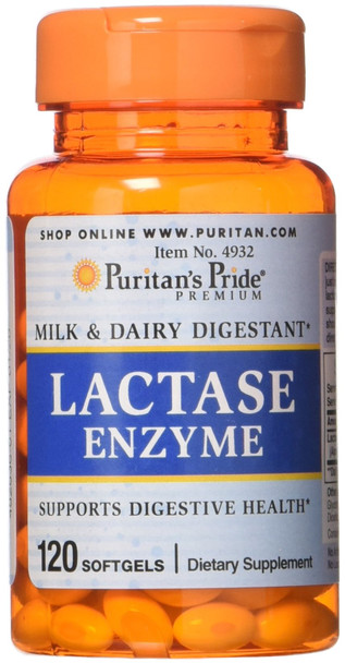 Puritans Pride Lactase Enzyme 125 Mg, 120 Count