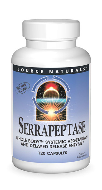 Source s Serrapeptase - Delayed Release Enzyme - 120 Vegetarian Capsules