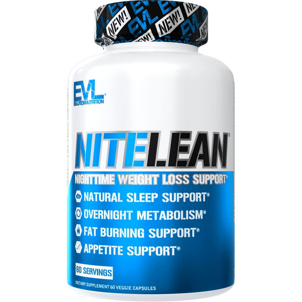 Evlution Night Time Fat Burner Support Nutrition Overnight Sleep and Weight Loss Support Pills with Thermogenic Green Tea and White Kidney Bean Extract - Diet Pills That Support Stubborn Fat Loss