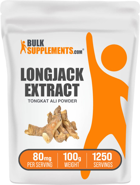 BulkSupplements Longjack Extract Powder - Eurycoma Longifolia - Tongkat Ali Powder - 80mg of Longjack Tongkat Ali Powder  - Long Jack Root Powder (100 Grams - 3.5 oz)
