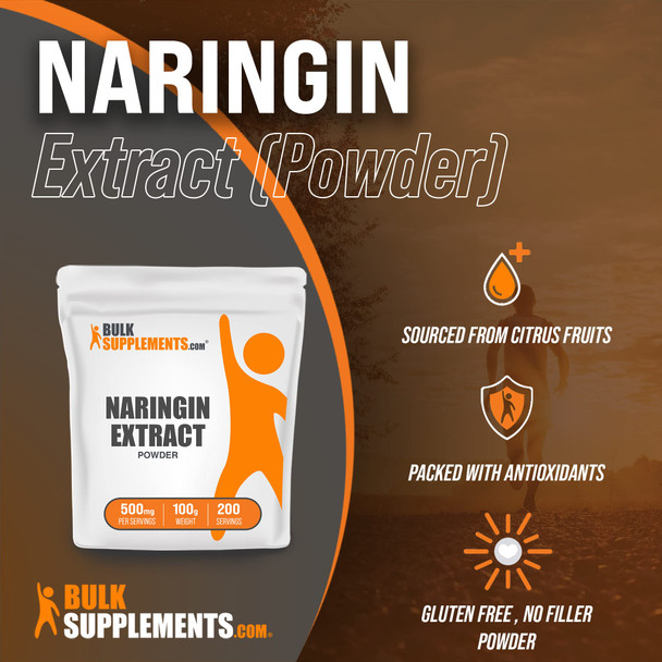 BulkSupplements Naringin Powder - Dietary Supplement, Sourced from Citrus  -  - 500mg , 200 Servings (100 Grams - 3.5 oz)