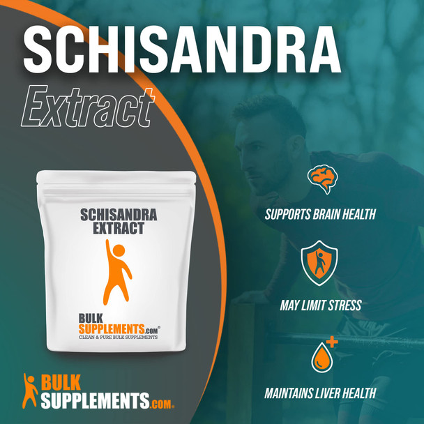 BulkSupplements Schisandra Extract Powder - Schisandra Supplement, from Schisandra Berries - 1000mg of Schisandra Berry Extract ,  (250 Grams - 8.8 oz)