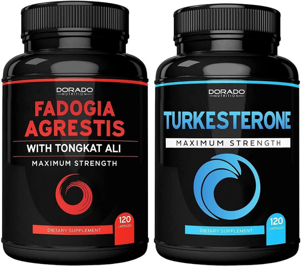 Fadogia Agrestis 600mg & Tongkat Ali 400mg Blend and Turkesterone 500mg Per Serving