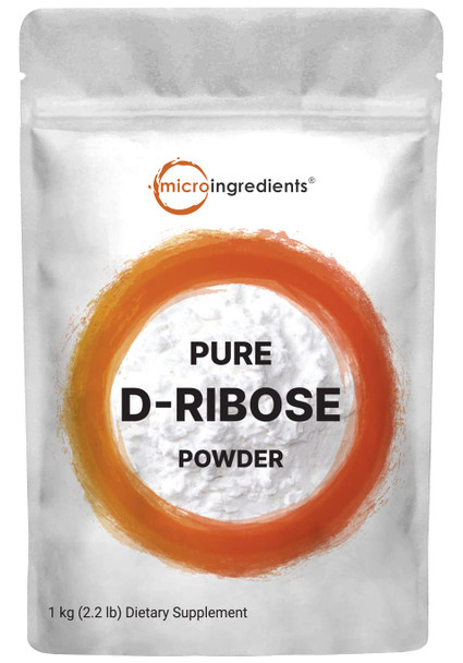 Pure D Ribose Powder, 1 KG (2.2 Pound and 200 Servings), Powerfully Supports Energy and Muscle Endurance, Pharmaceutical Grade, Filler Free, No GMOs, No Gluten and Water Soluble