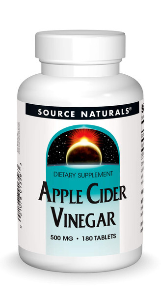 Source s Apple Cider Vinegar 500mg Dietary Supplement - 180 Tablets