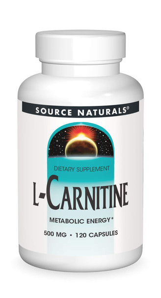 Source s L-Carnitine 500 mg For Metabolic Energy - 120 Capsules