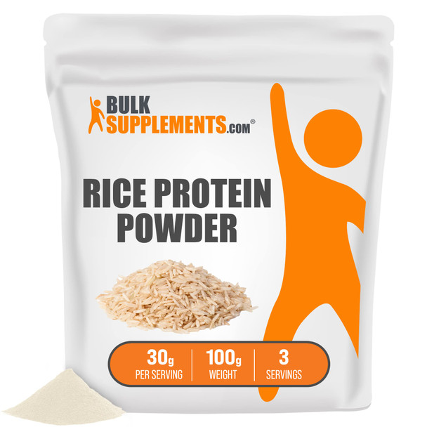 BulkSupplements Rice Protein Concentrate Powder - Vegan Protein - Protein Powder - Unflavored Protein Powder (100 Grams - 3.5 oz)