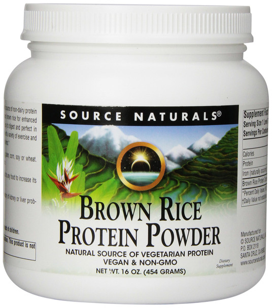 Source s Brown Rice Protein, Vegan & Non-GMO - 16 oz POWDER