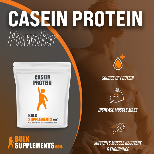 BulkSupplements Casein Protein Powder - Whey Casein Blend Protein Powder - Protein Powder Casein - Micellar Casein - 25g of Protein - 30g , 33 Servings (1 Kilogram - 2.2 lbs)