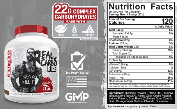 Rich Piana 5% Nutrition 3-Stack | Real Carbs + Shake Time + Real Carbs & Protein | Real Food Meal Replacements + Premium No-Whey Animal Protein (Select Your Flavors)