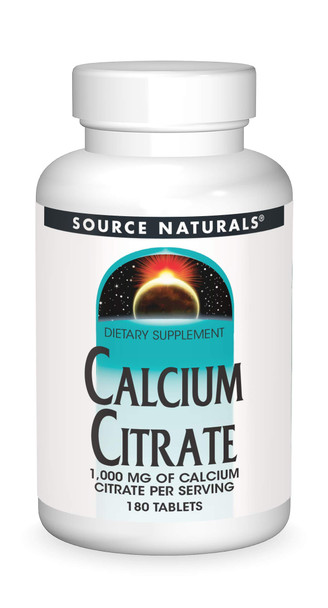 Source s Calcium Citrate 1,000 mg Tabs, 180 ct