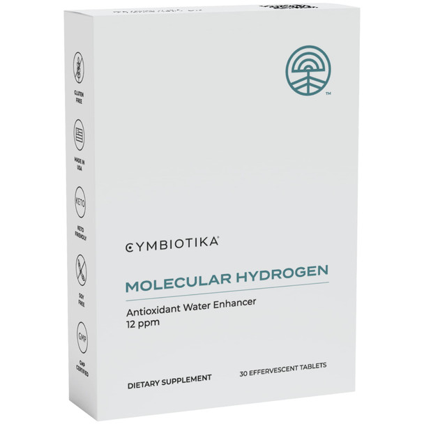 CYMBIOTIKA Molecular Hydrogen Water Tablets, Antioxidant Water Enhancer 12 ppm, Reduce Oxidative , Elemental Magnesium 80mg, Keto-Friendly, Gluten-Free, 30 Tablets (Pack of 1)