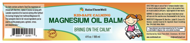 Raise Them Well Kid Balm | Calming Magnesium Oil | 4 fl oz