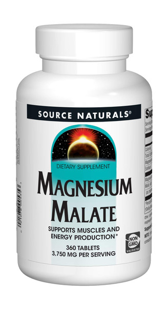 Source s Magnesium Malate 3750 mg  - For Energy Production - 360 Tablets