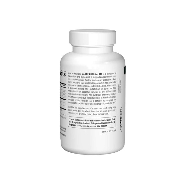 Source s Magnesium Malate 3750 mg  - For Energy Production - 360 Tablets