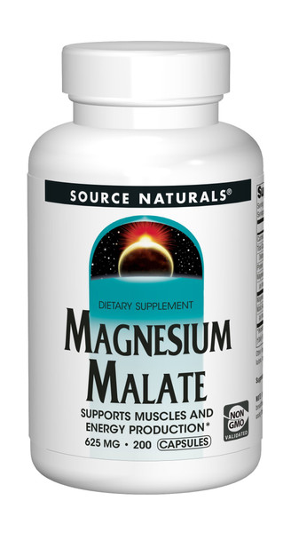 Source s Magnesium Malate 625mg Supplement Essential, Bio-Available Magnesium Malic  Supplement - 200 Capsules (Packing may vary)