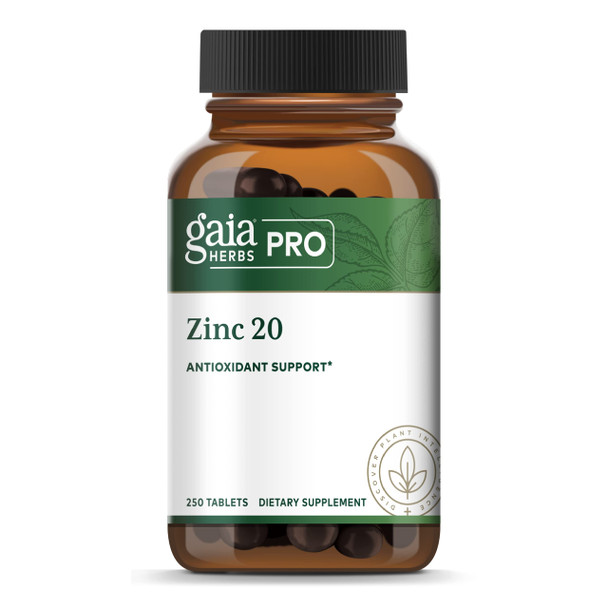 Gaia PRO Zinc 20 - Immune & Antioxidant Support Supplement - with Zinc Mono - 20mg Zinc Supplement - 250 Tablets (250 Servings)