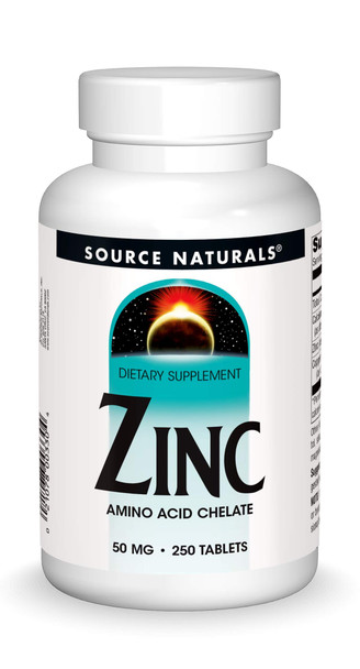 Source s Zinc, Amino  Chelate - Dietary Supplement - 250 Tablets