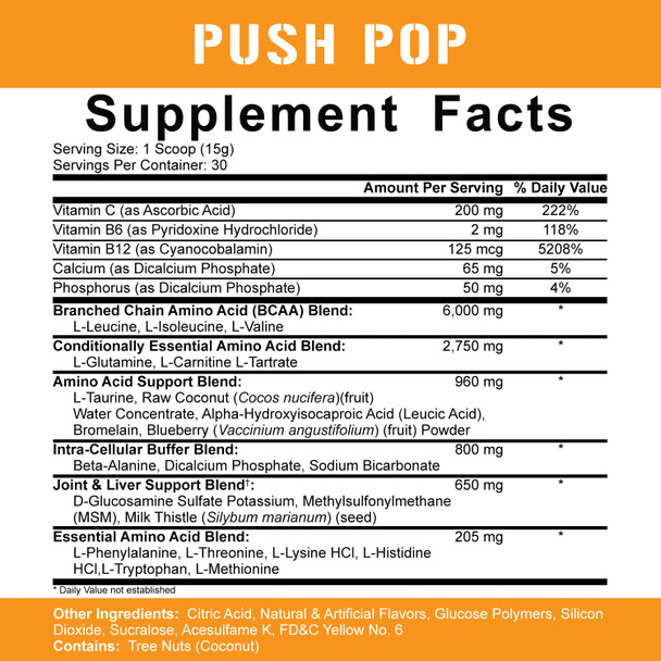 Rich Piana 5% Nutrition Bundle | AllDayYouMay Amino  BCAA Powder + Kill It Pre-Workout (Push Pop)