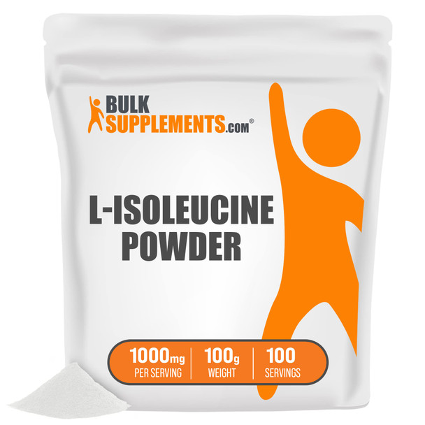 BulkSupplements L-Isoleucine Powder - Amino s for Immune Support, BCAA Supplement - Unflavored,  - 1000mg  (100 Grams - 3.5 oz)