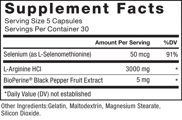 Force Factor L-Arginine Nitric Oxide Supplement with BioPerine to Help Build Muscle and Support Stronger  Flow, Circulation, Nutrient Delivery, and , L-Arginine 3000mg, 3g, 150 Capsules