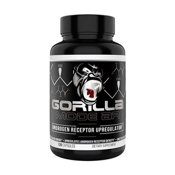 Gorilla Mode AR Carnitine 750mg Capsules  Androgen Receptor Upregulator/Boosts Cellular Energy, Upregulates Androgen Receptor Density/Shuttles Fatty s (120 Capsules)