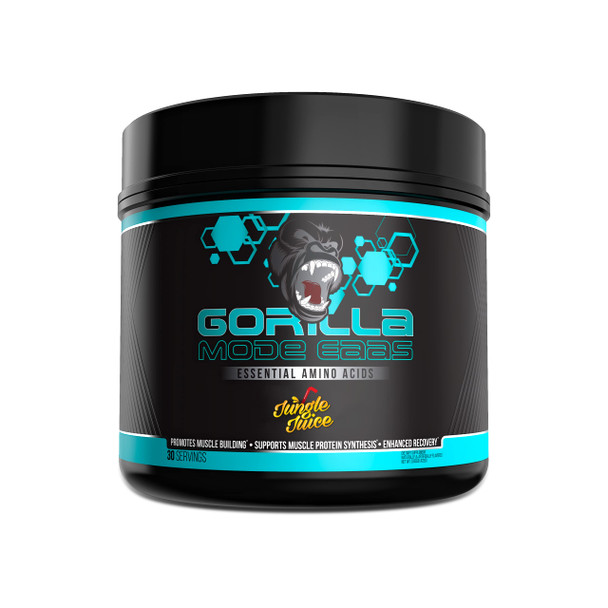 Gorilla Mode EAAs - Essential Amino s to Support Muscle Building, Enhanced Recovery, and Protein Synthesis/Use Before, During, or After Your Workout / 453 Grams (Jungle Juice)