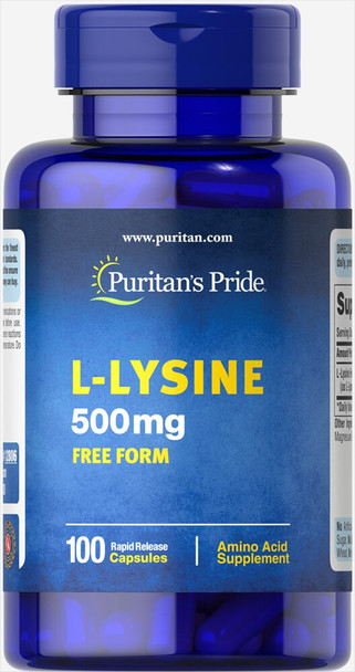 Puritan's Pride L-Lysine 500 mg-100 Capsules