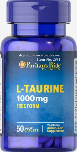 Puritan's Pride L-Taurine 1000 mg-50 Caplets