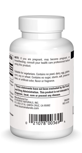 Source s Acetyl L-Carnitine - Supports Healthy Brain Function & Memory - 90 Tablets