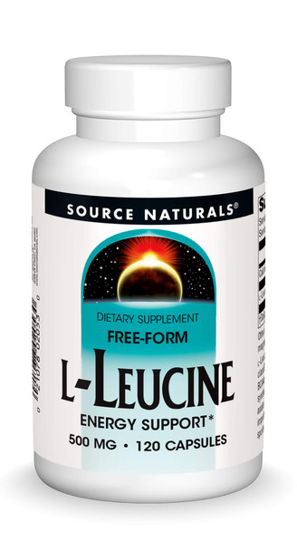 Source s L-Leucine A Free Form Essential Amino  Supplement For Energy Support- 120 Capsules