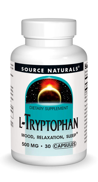 Source s L-Tryptophan, for Mood, Relaxation, and Sleep*, 500mg - 30 Capsules