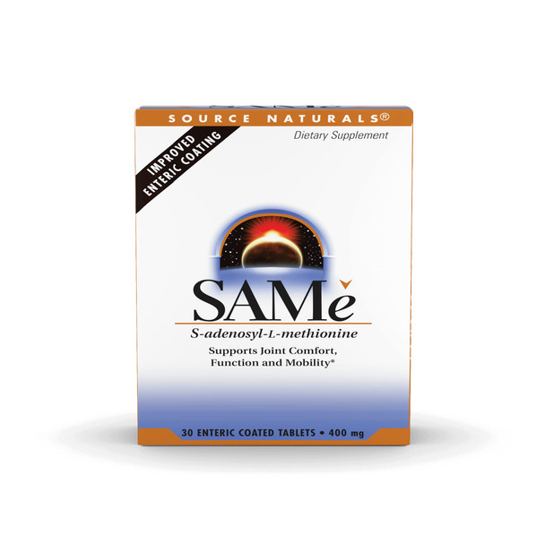 Source s SAMe, Supports Joint Comfort, 400mg - 30 Enteric Coated Tablets