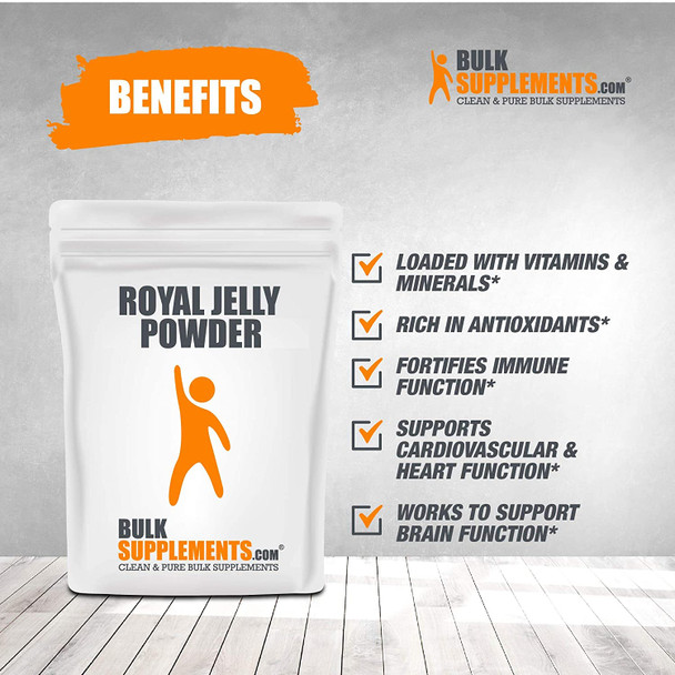 BulkSupplements.com Royal Jelly Powder - Royal Honey - Bee Supplement  250 Grams - 8.8 oz - 250 Servings