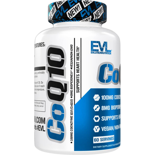 EVL High Absorption  100mg - Advanced Antioxidant  Q10 Supplement for Health Brain Support Energy Production and Healthy Aging -  with Bioperine Health Supplement