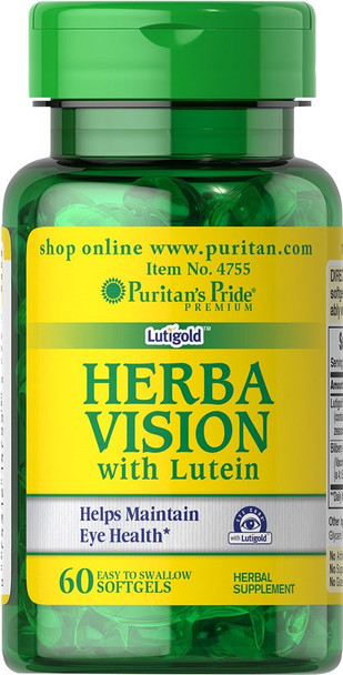Puritan's Pride - HerbaVision with Lutein and Bilberry , Formulated with Lutigold 60 Softgels