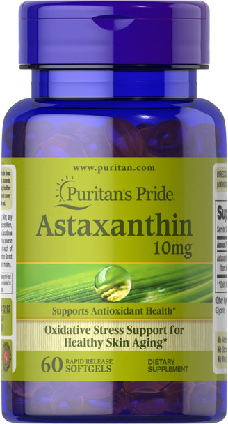 Puritan's Pride  Astaxanthin 10 mg-60 Softgels