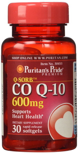 Puritan's Pride Q-Sorb CO Q-10 600 mg-30 Softgels