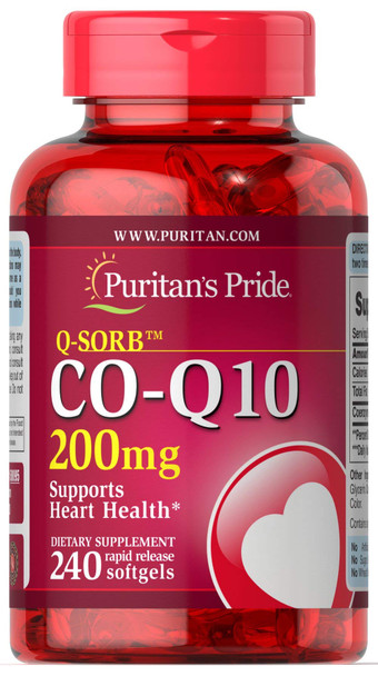 Puritans Pride Q-Sorb  200 Mg, 240 Count