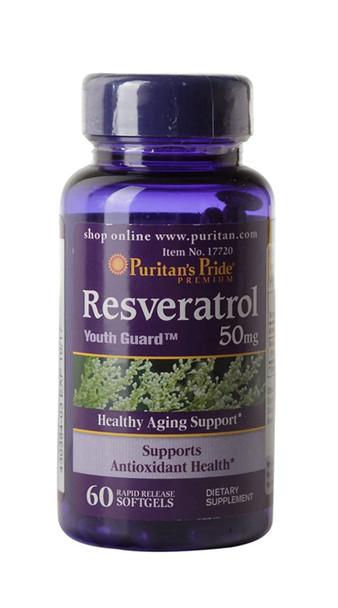 Puritan's Pride Resveratrol 50 mg-60 Rapid Release Softgels